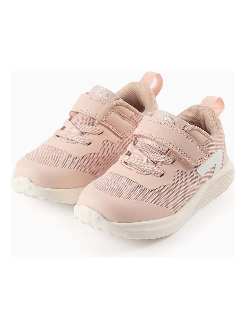 Baskets Bi-matière Rose clair - Kiabi
