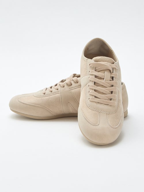 Baskets bi-matière unies - Kiabi