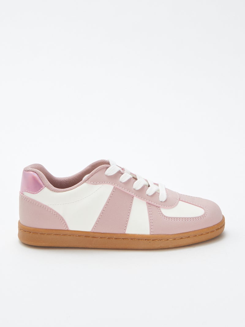 Baskets bicolores à lacets ROSE - Kiabi