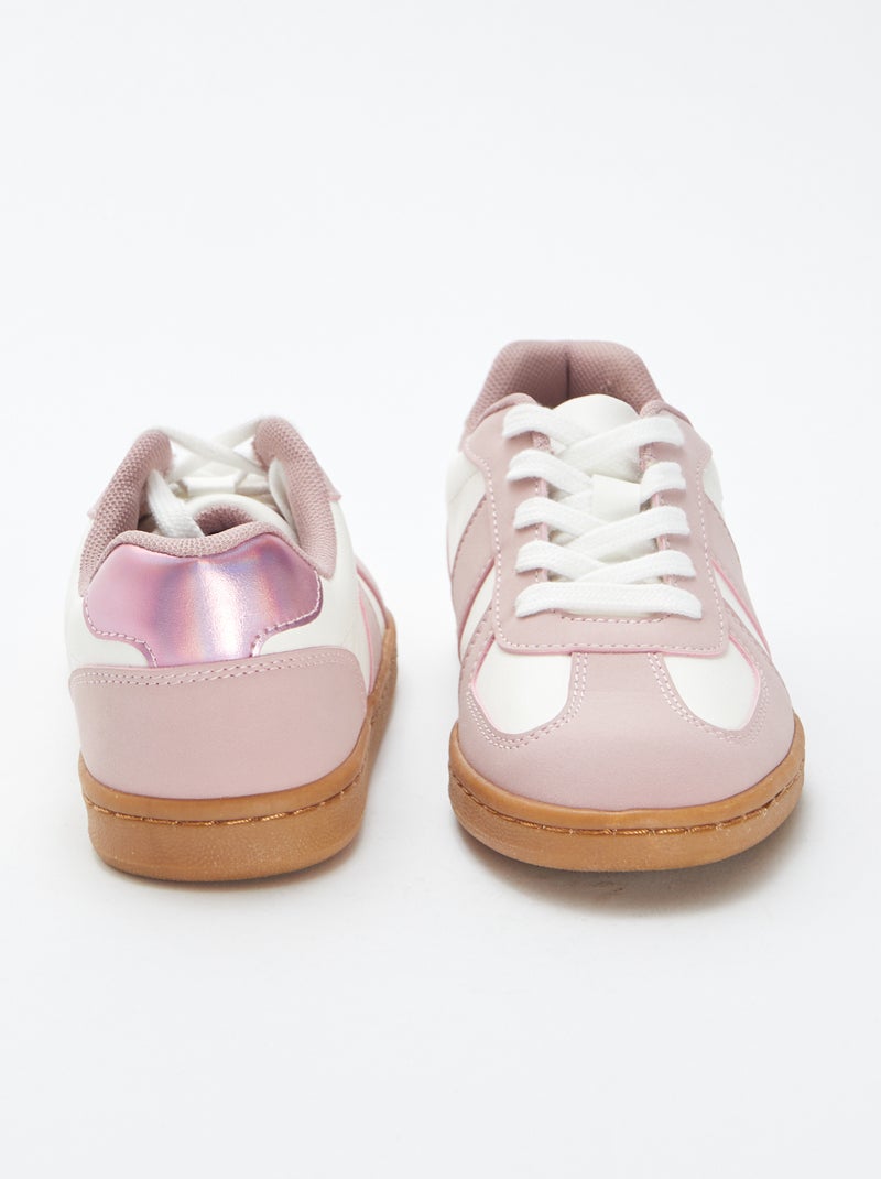 Baskets bicolores à lacets ROSE - Kiabi