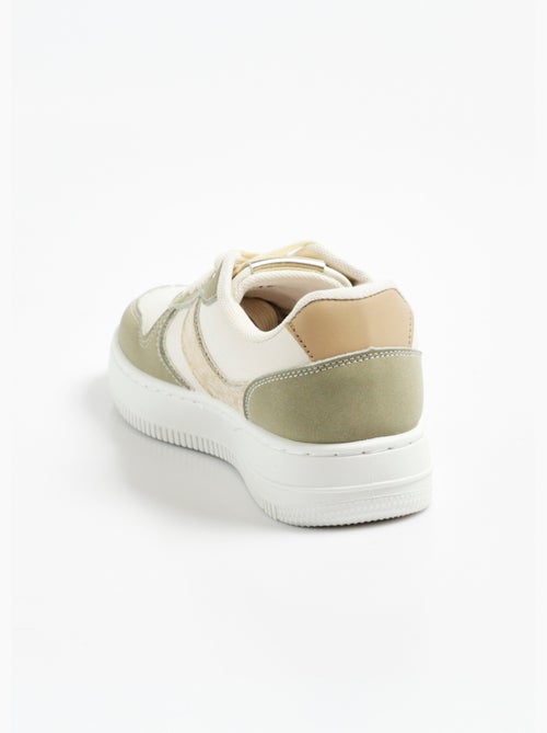 Baskets bicolores détails métallisés - AFIBEL - Kiabi