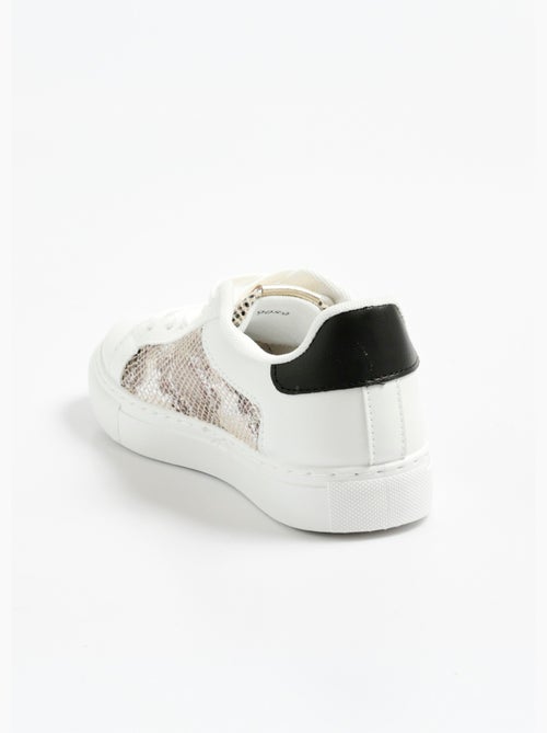 Baskets bimatière aspect reptile à lacets - AFIBEL - Kiabi
