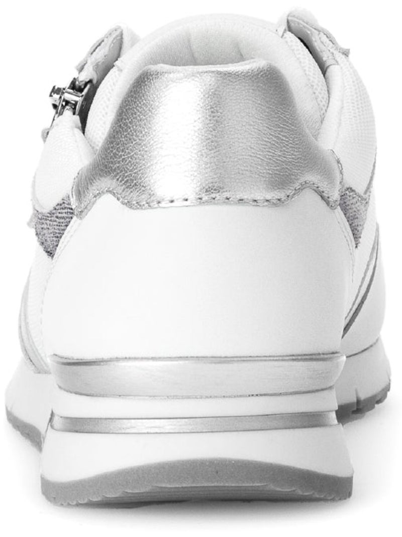 Baskets blancargent en cuir Argent - Kiabi