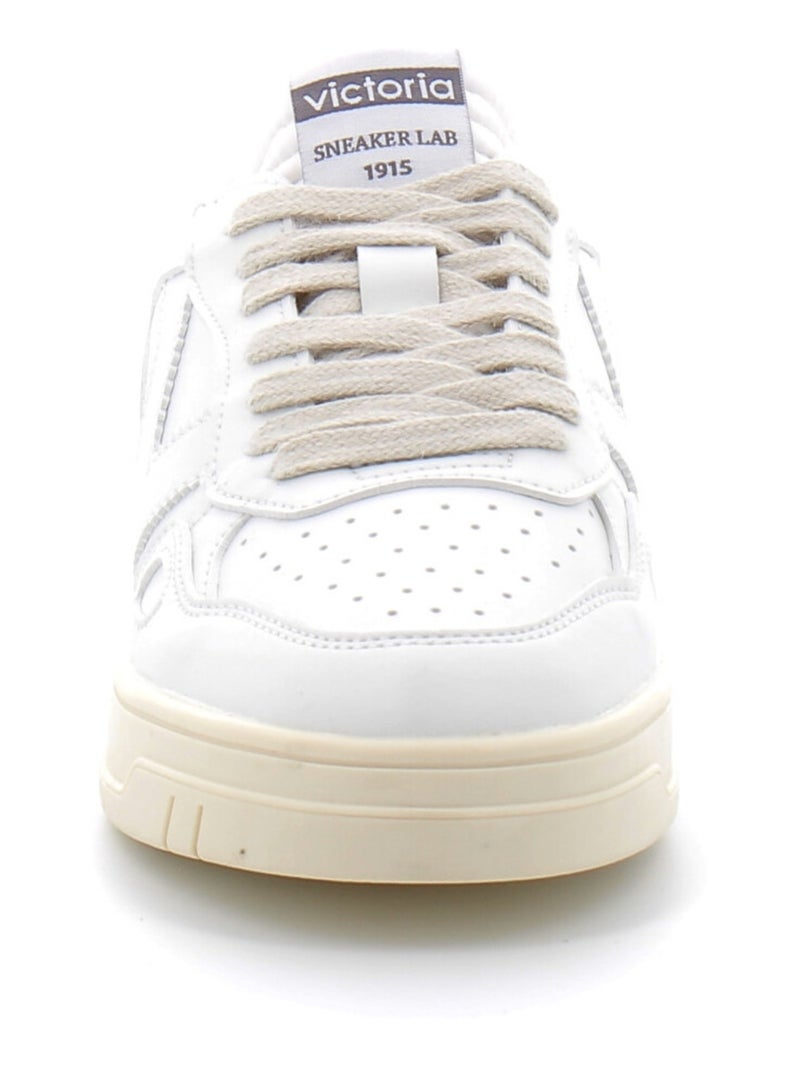 Baskets Blanches Basses à Lacets Pour Femme Blanc - Kiabi