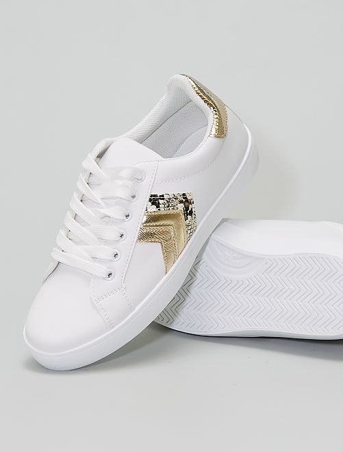 basket blanche et doré