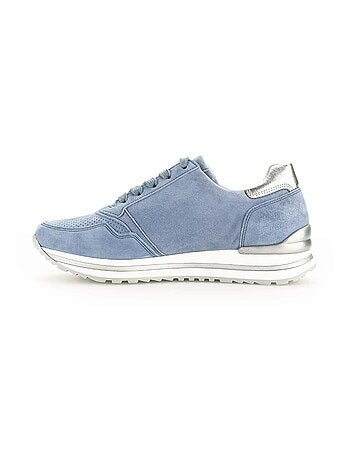 Baskets bleu clair en Nubuck