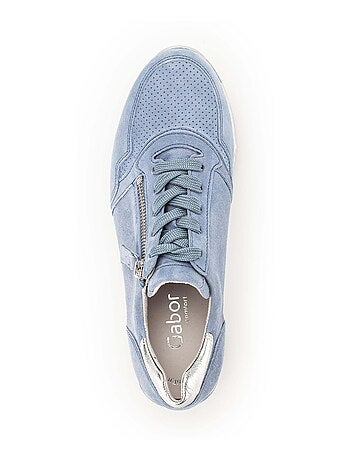 Baskets bleu clair en Nubuck