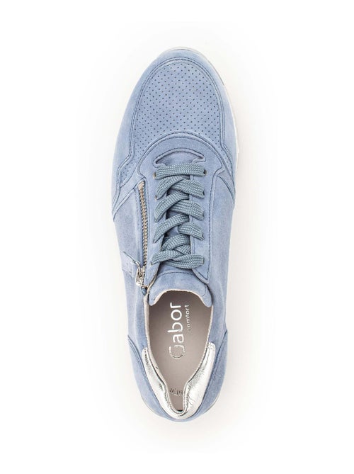 Baskets bleu clair en Nubuck - Kiabi