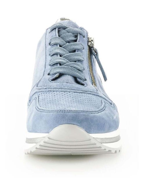 Baskets bleu clair en Nubuck - Kiabi