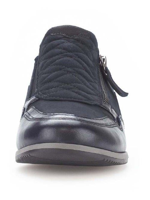 Baskets bleu  en combinaison cuirs - Kiabi