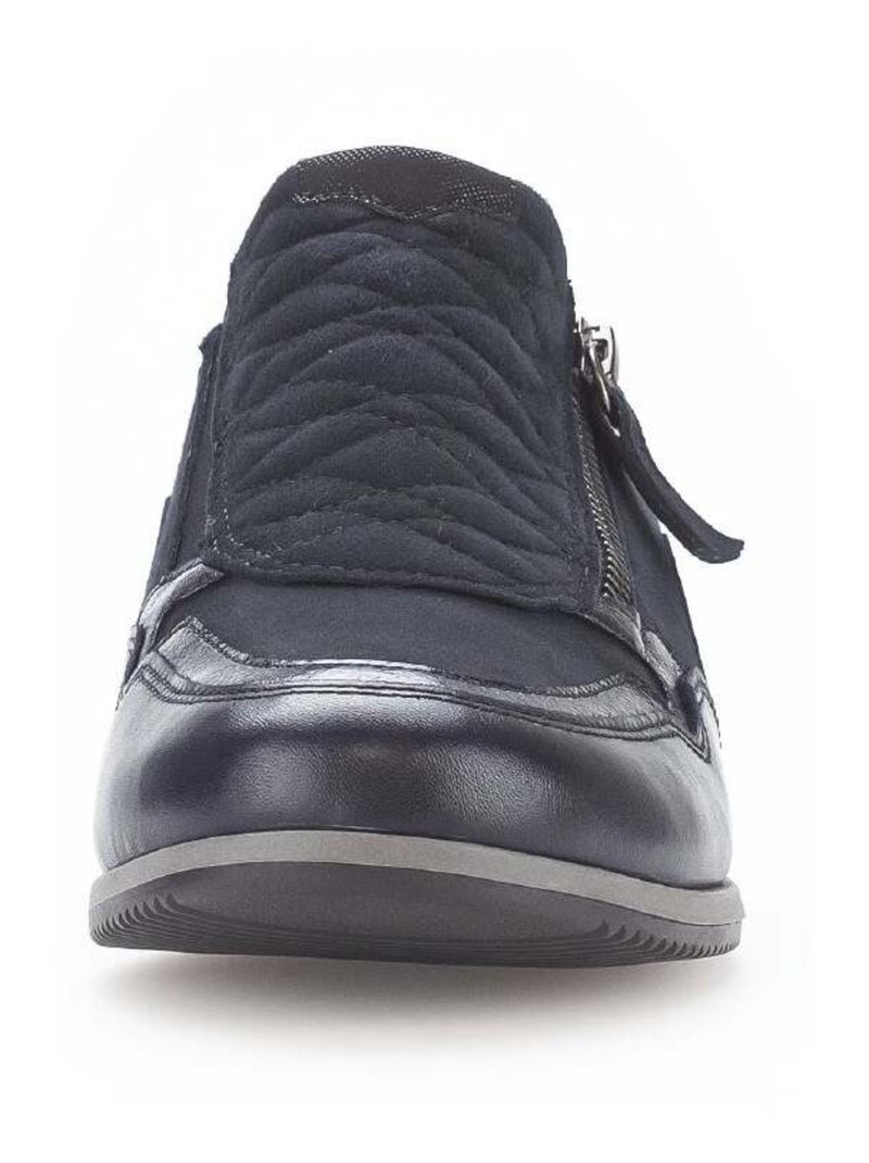 Baskets bleu  en combinaison cuirs Bleu marine - Kiabi