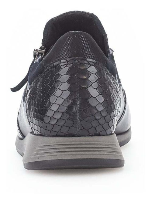 Baskets bleu  en combinaison cuirs - Kiabi
