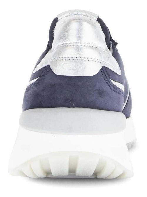 Baskets bleu  en cuir - Kiabi