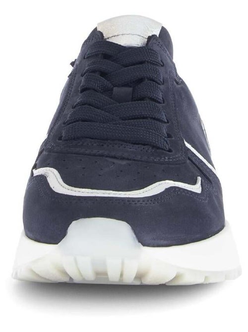 Baskets bleu  en cuir - Kiabi