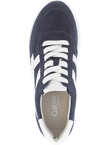 Baskets bleu en cuir