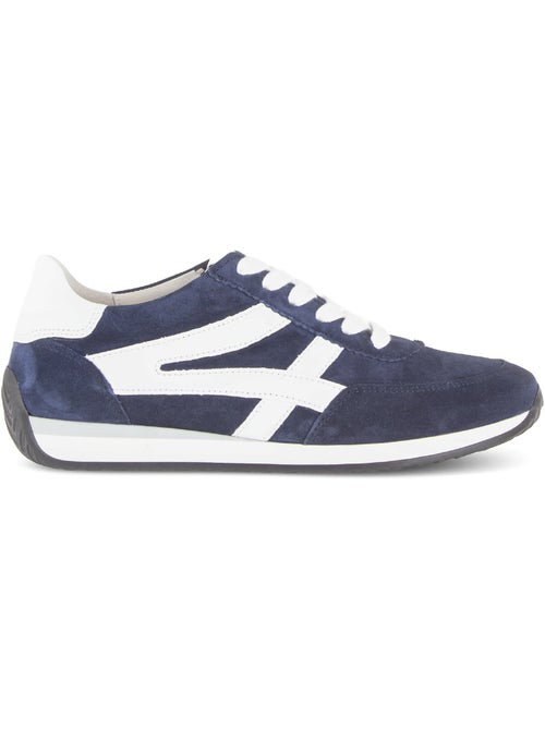 Baskets bleu  en cuir - Kiabi