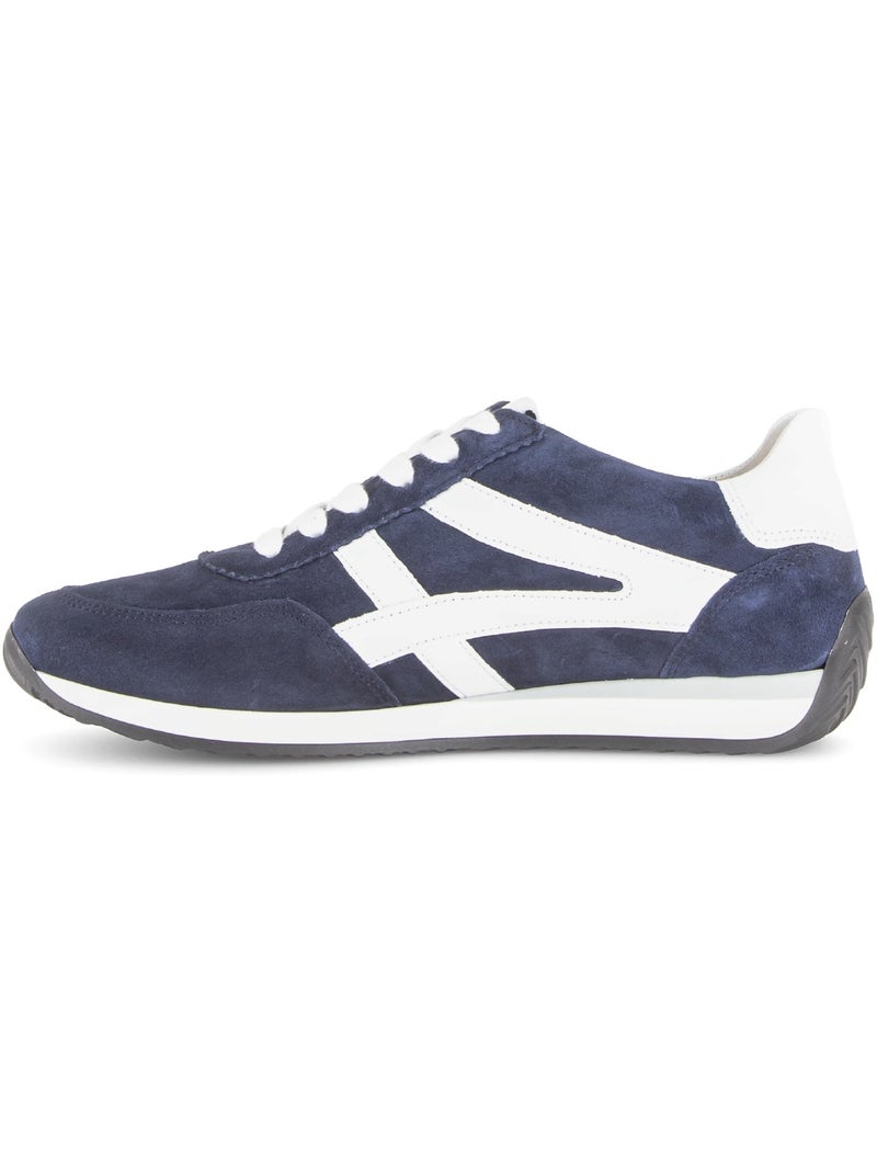 Baskets bleu  en cuir Bleu marine - Kiabi