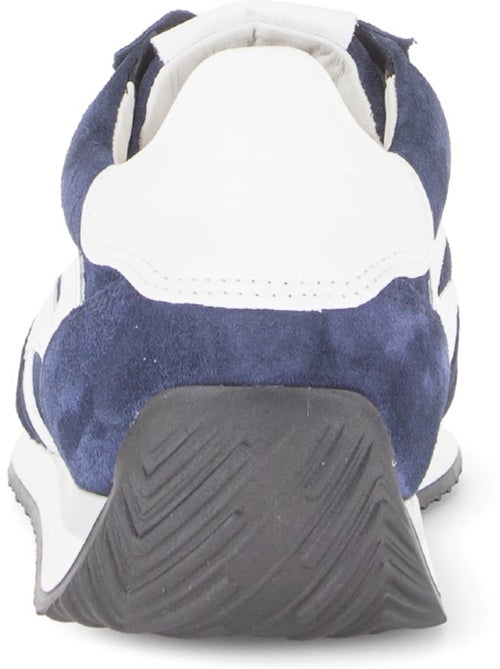 Baskets bleu  en cuir - Kiabi