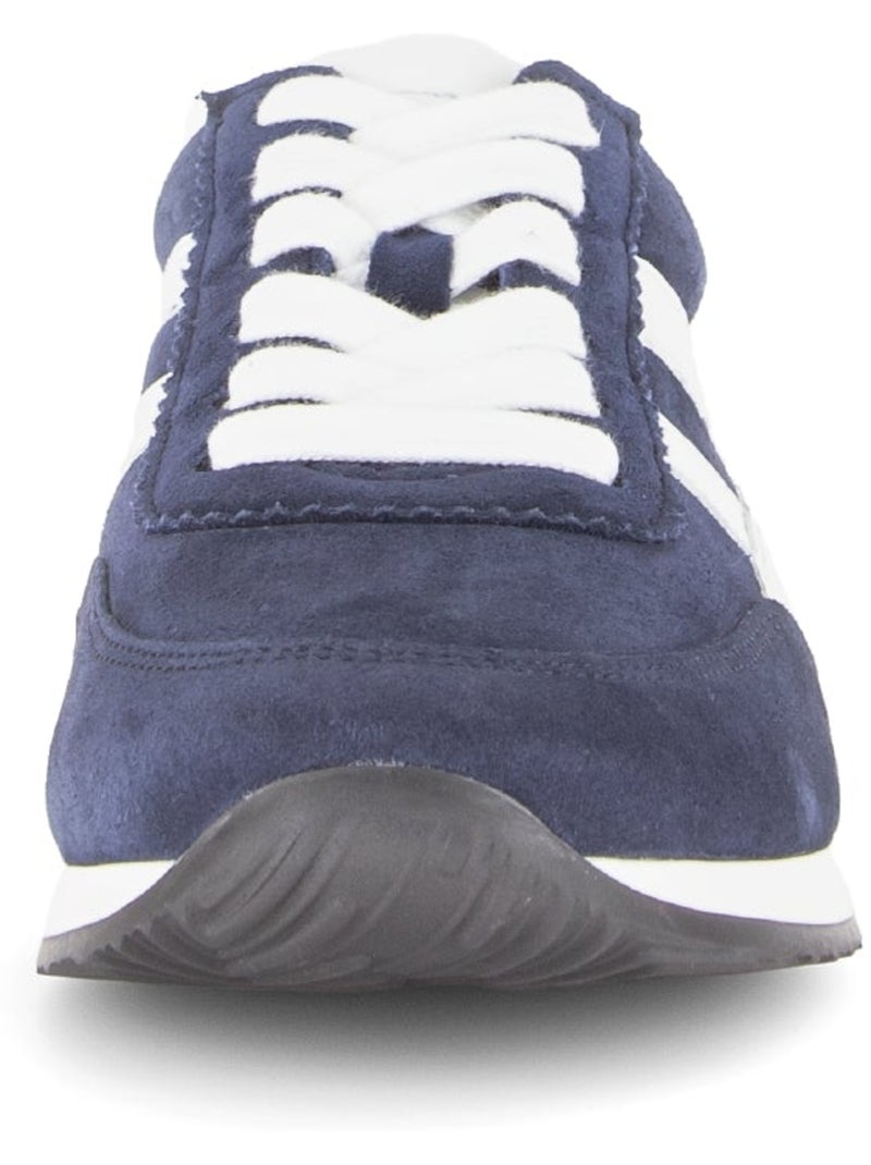 Baskets bleu  en cuir Bleu marine - Kiabi