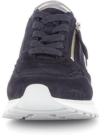 Baskets bleu en cuir