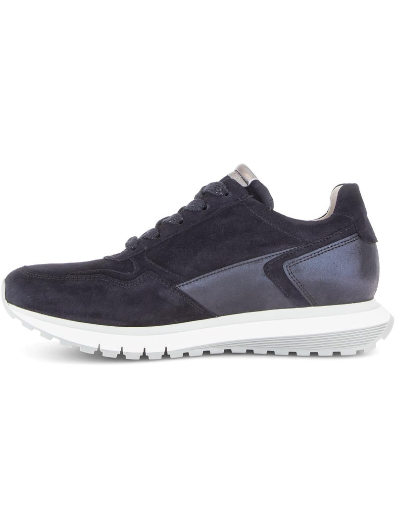 Baskets bleu  en cuir Bleu marine - Kiabi