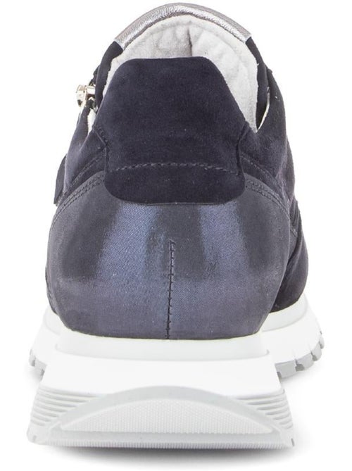 Baskets bleu  en cuir - Kiabi