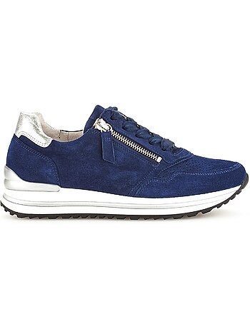 Baskets bleu en daim