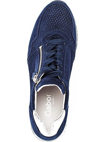 Baskets bleu en nubuck