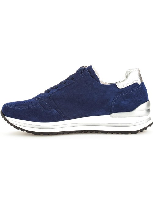 Baskets bleu  en nubuck - Kiabi
