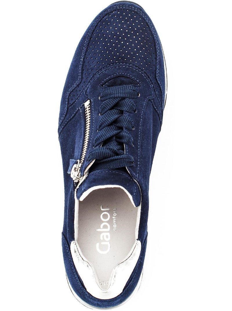 Baskets bleu  en nubuck Bleu marine - Kiabi