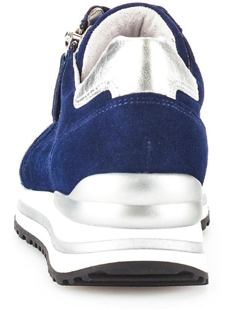 Baskets bleu  en nubuck Bleu marine - Kiabi