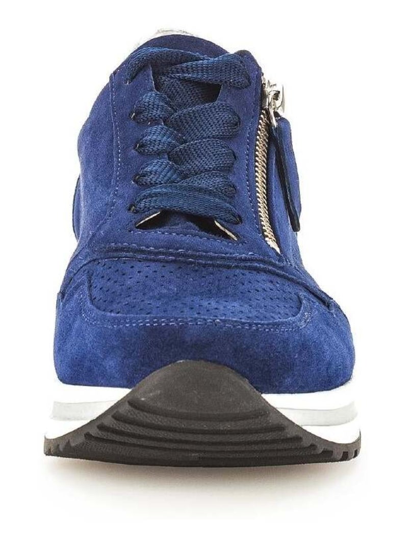 Baskets bleu  en nubuck Bleu marine - Kiabi