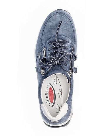 Baskets bleu en nubuck