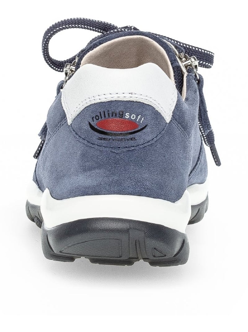 Baskets bleu  en nubuck Bleu marine - Kiabi
