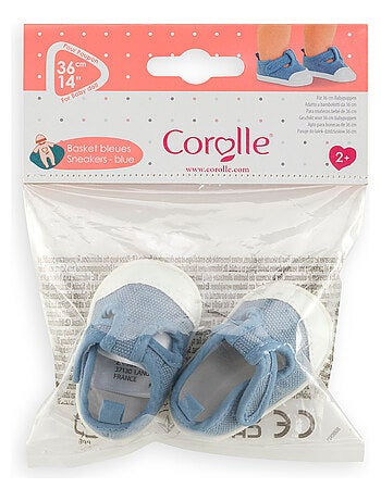 Baskets Bleues pour poupon 36 cm