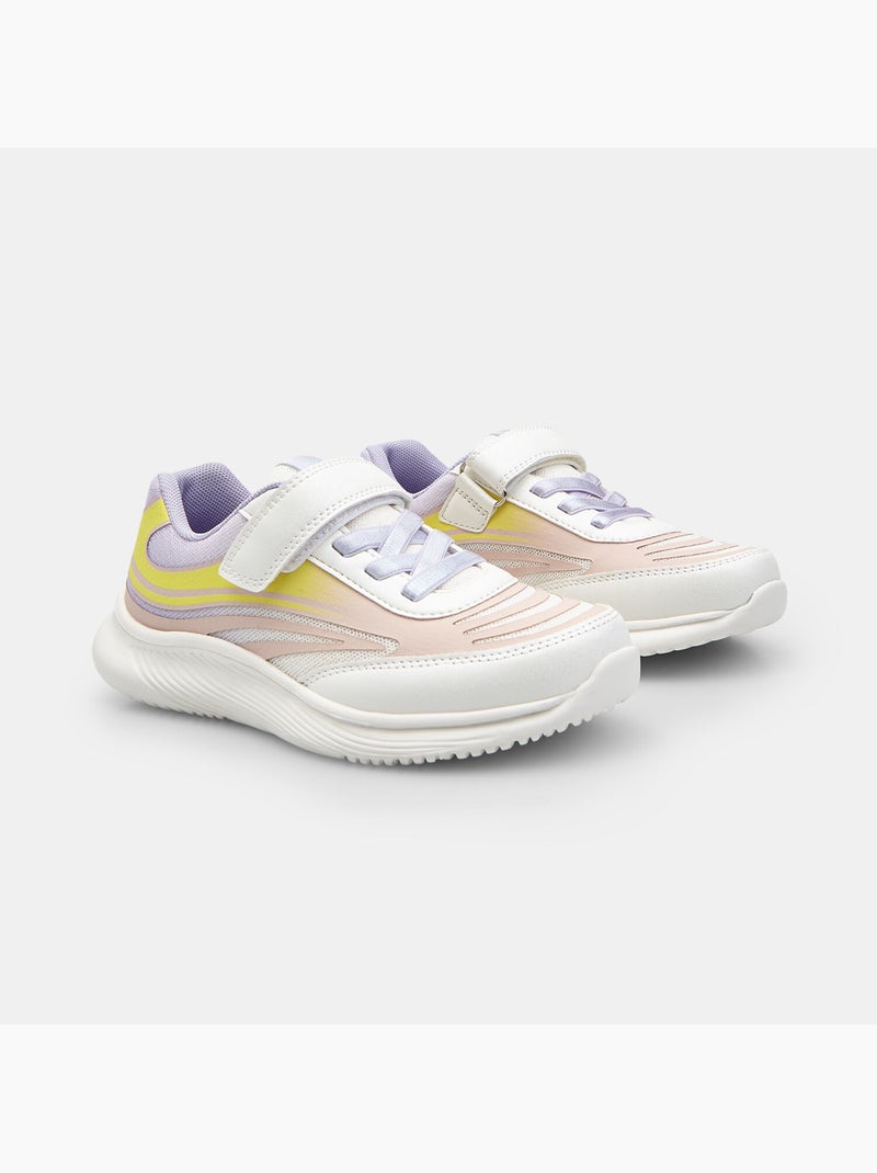 Baskets Bubblegummers avec bride velcro Blanc - Kiabi