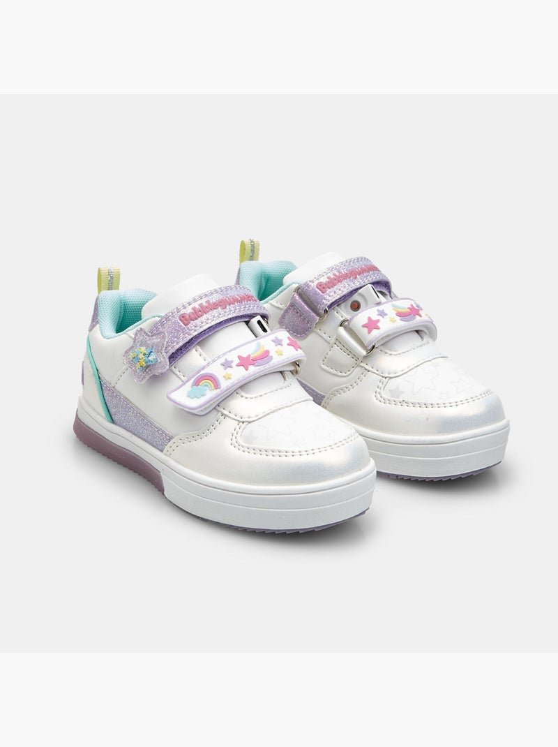 Baskets Bubblegummers avec bride velcro Blanc - Kiabi