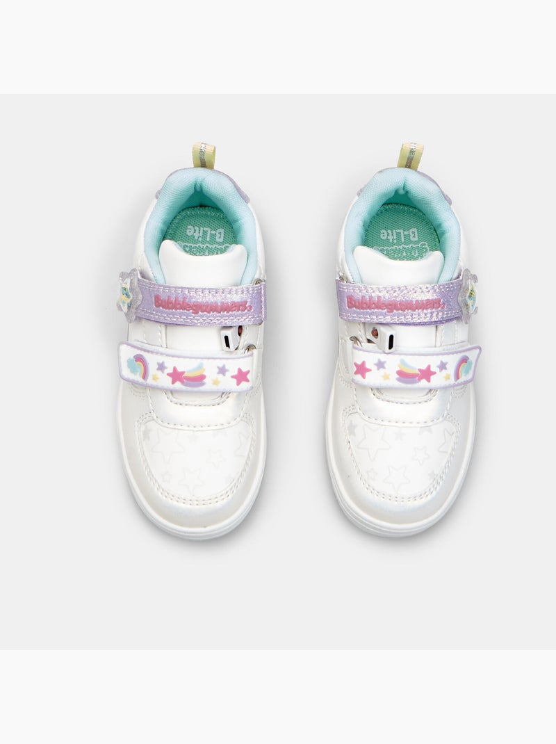 Baskets Bubblegummers avec bride velcro Blanc - Kiabi