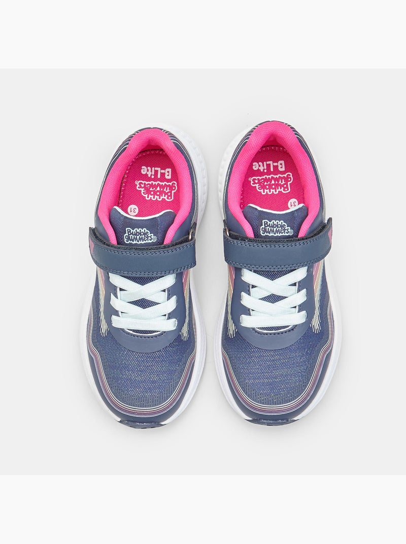 Baskets Bubblegummers avec bride velcro Bleu - Kiabi