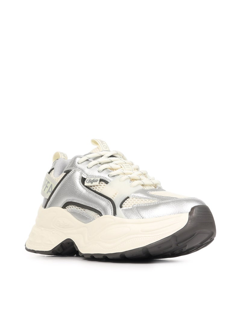 Baskets Buffalo Yuno One Vegan Nappa/Mesh Blanc Gris - Kiabi