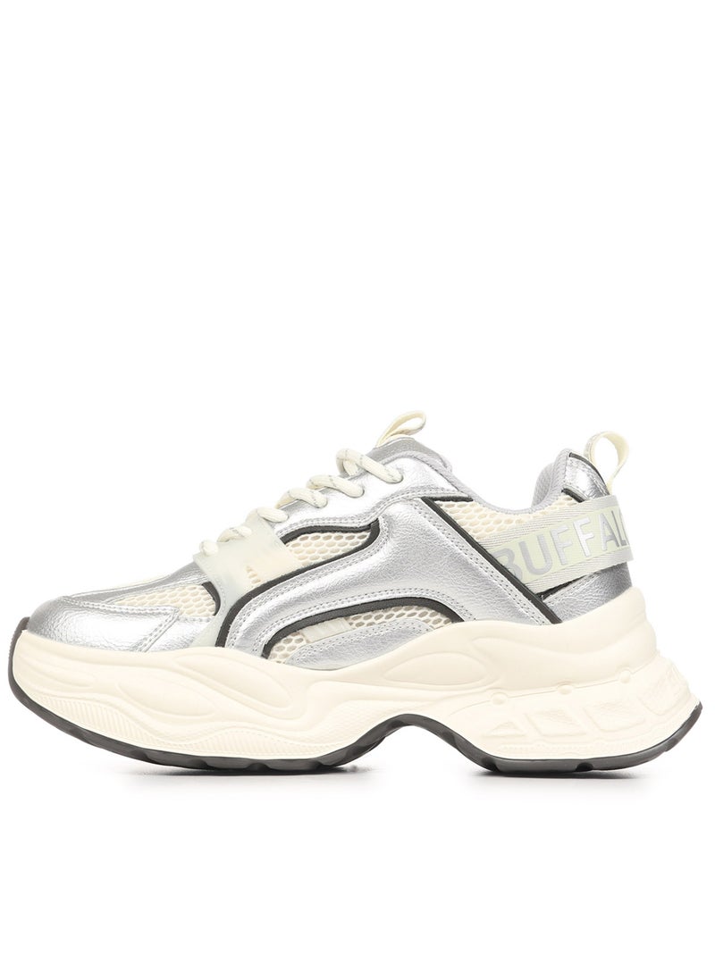 Baskets Buffalo Yuno One Vegan Nappa/Mesh Blanc Gris - Kiabi