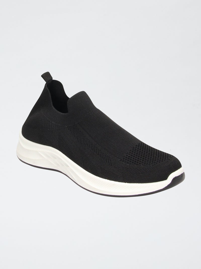 Baskets chaussettes en mesh Noir - Kiabi