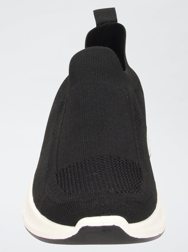Baskets chaussettes en mesh Noir - Kiabi