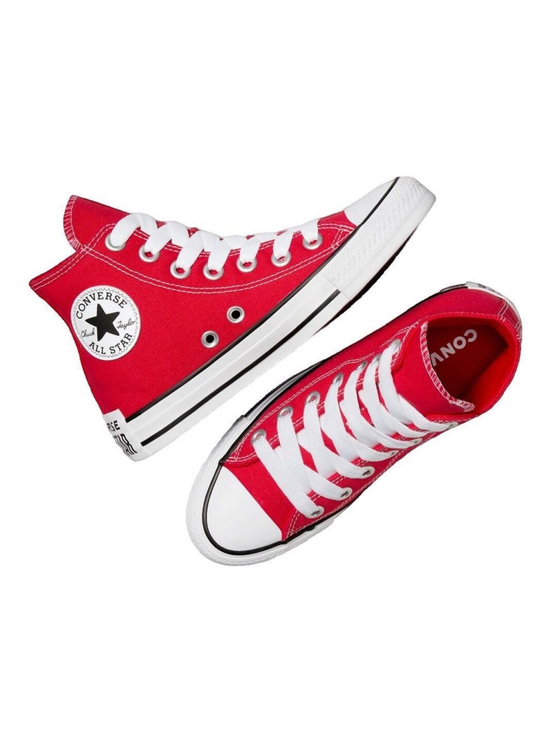 Baskets Chuck Classic Hi toile Converse Rouge - Kiabi