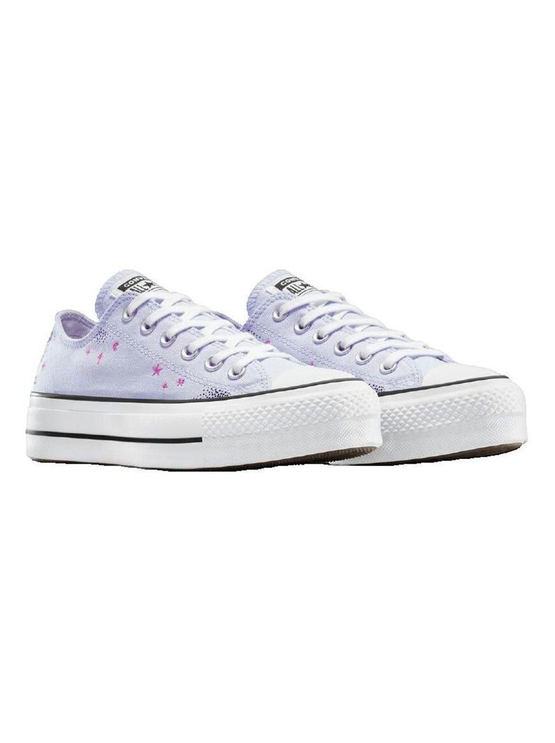 Baskets Chuck Taylor All Star Lift Platform toile Converse Violet - Kiabi