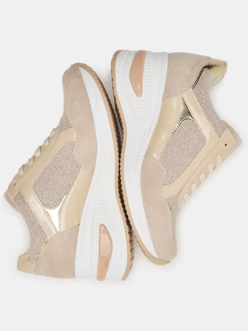 Baskets classiques avec plateforme BATA Beige - Kiabi