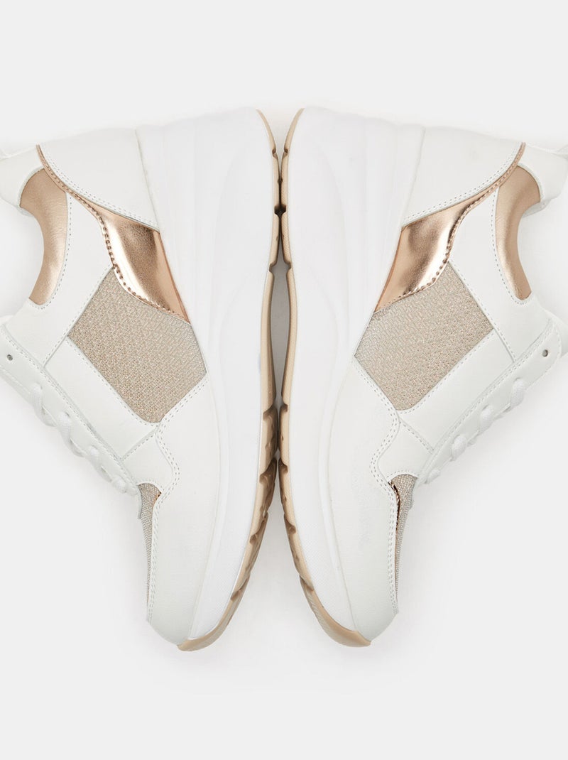 Baskets classiques avec plateforme BATA Blanc - Kiabi