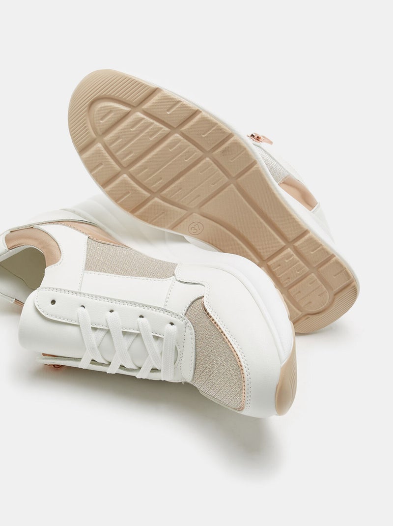 Baskets classiques avec plateforme BATA Blanc - Kiabi