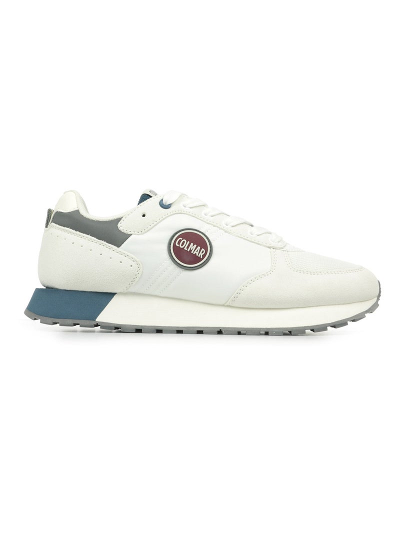 Baskets Colmar Travis Authentic Blanc Bleu marine Gris - Kiabi