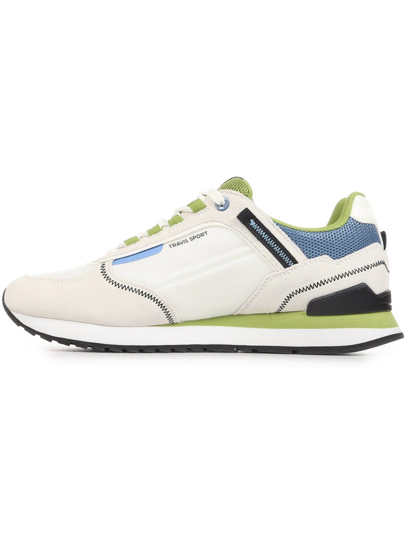 Baskets Colmar Travis Sport Blanc Vert Bleu - Kiabi